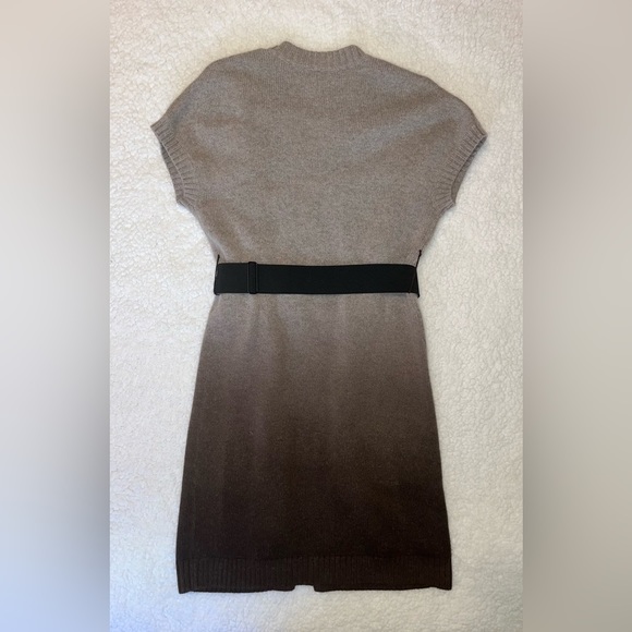 Vince Ombré Brown Open Front Duster Alpaca Wool Cashmere Cardigan XS - Picture 2 of 6